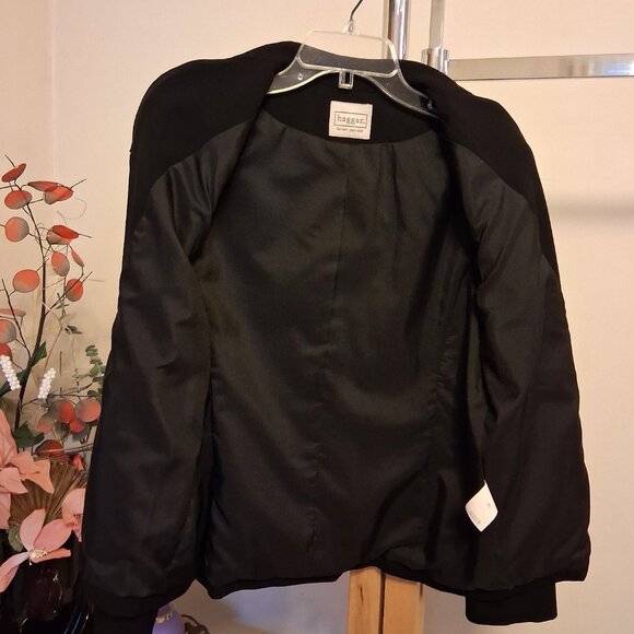 Preowned Haggar 2 Piece Lined Blazer & Pant Set Black Women Suit Jackets 10 - Picture 13 of 16
